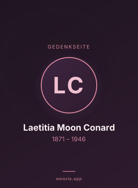 Gedenkportrait von Laetitia Moon Conard