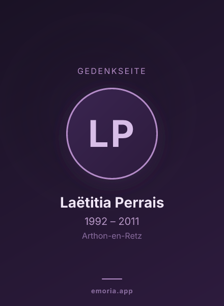 Gedenkportrait von Laëtitia Perrais