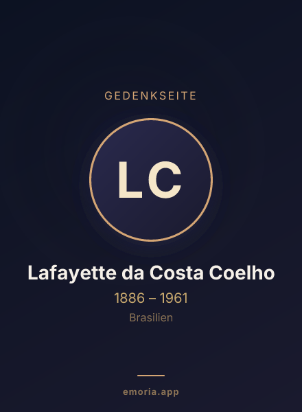 Gedenkportrait von Lafayette da Costa Coelho