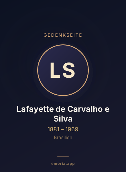 Gedenkportrait von Lafayette de Carvalho e Silva