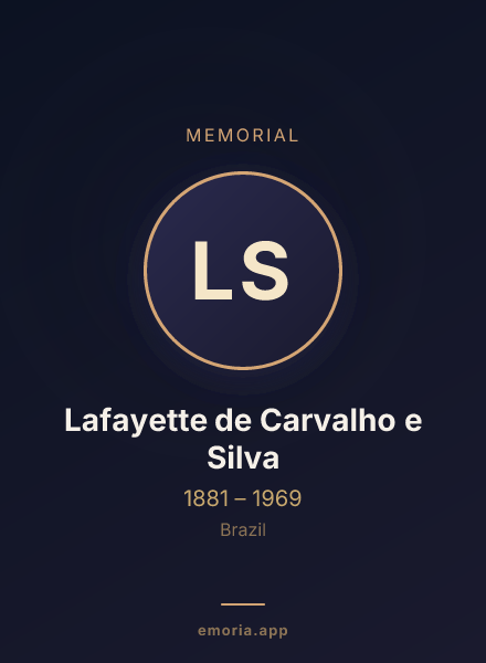Memorial portrait of Lafayette de Carvalho e Silva