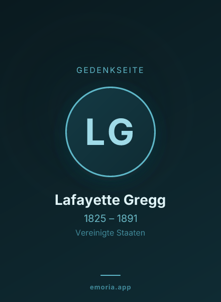Gedenkportrait von Lafayette Gregg