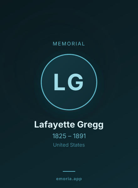 Memorial portrait of Lafayette Gregg