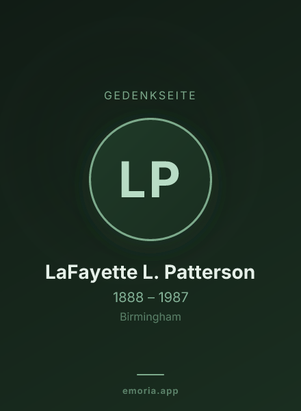 Gedenkportrait von LaFayette L. Patterson