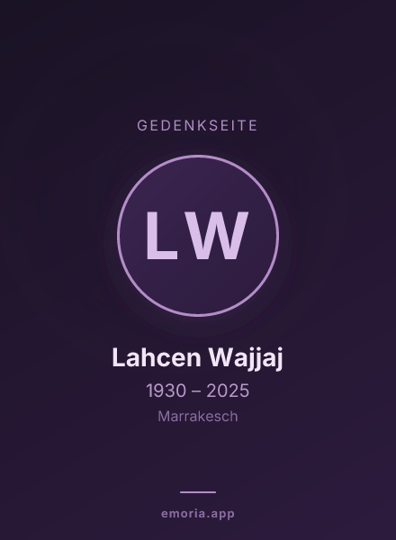 Gedenkportrait von Lahcen Wajjaj