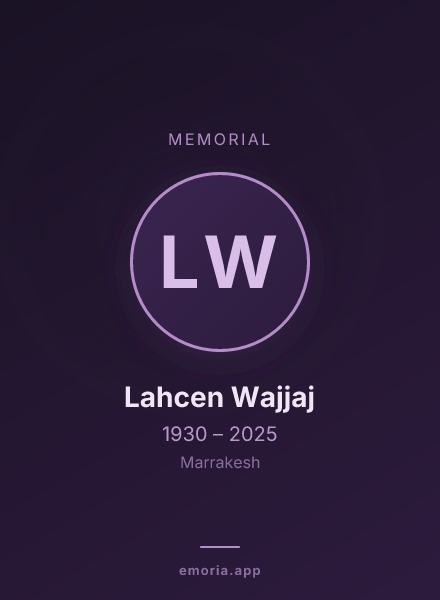 Memorial portrait of Lahcen Wajjaj