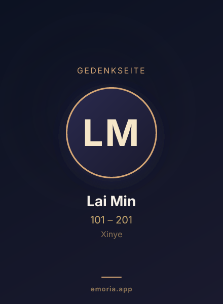 Gedenkportrait von Lai Min