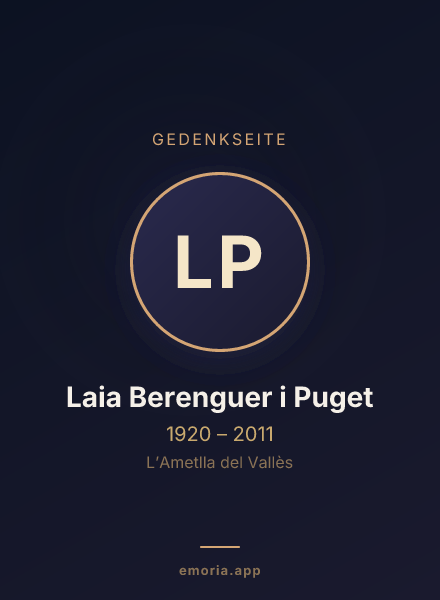 Gedenkportrait von Laia Berenguer i Puget