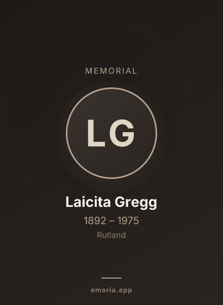 Memorial portrait of Laicita Gregg