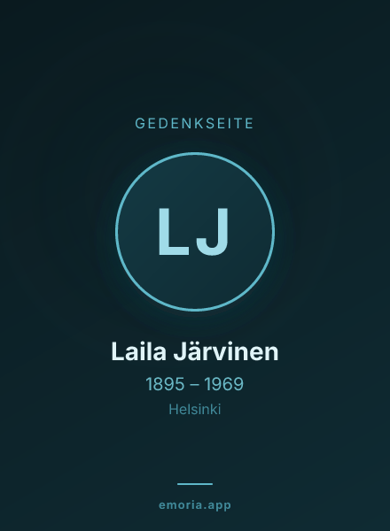 Gedenkportrait von Laila Järvinen