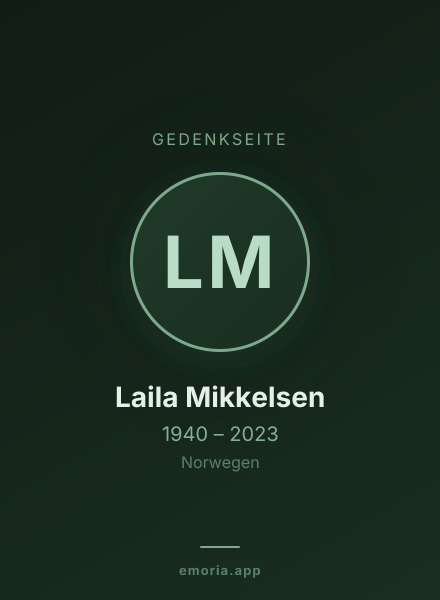 Gedenkportrait von Laila Mikkelsen