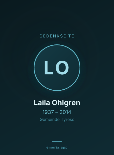 Gedenkportrait von Laila Ohlgren