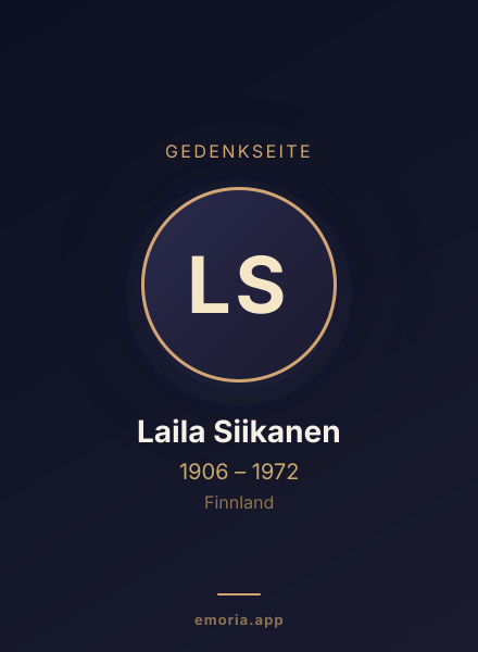 Gedenkportrait von Laila Siikanen
