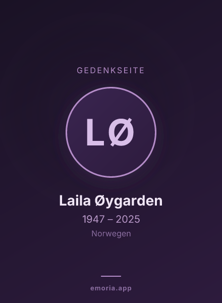 Gedenkportrait von Laila Øygarden
