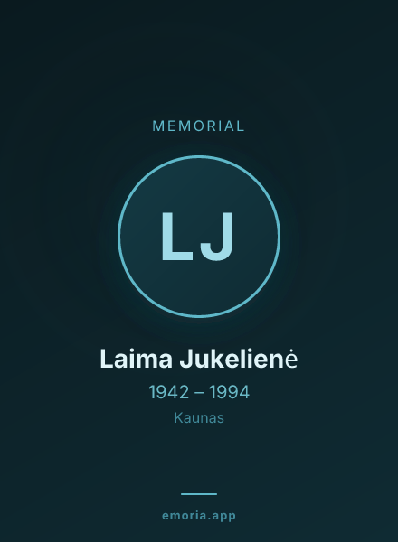 Memorial portrait of Laima Jukelienė