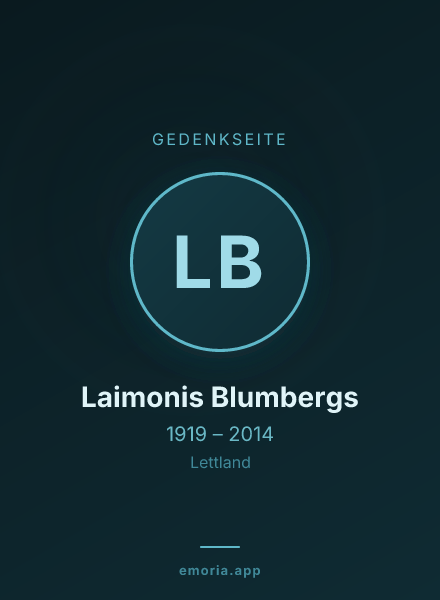 Gedenkportrait von Laimonis Blumbergs
