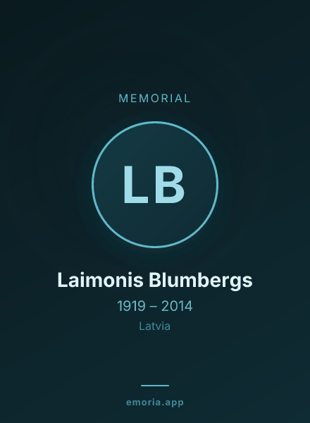 Memorial portrait of Laimonis Blumbergs