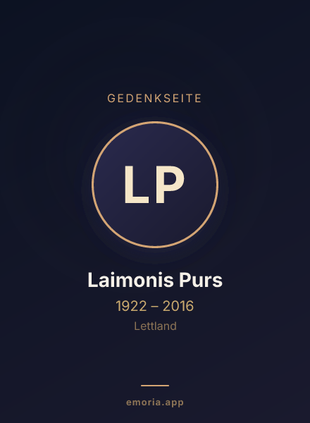 Gedenkportrait von Laimonis Purs