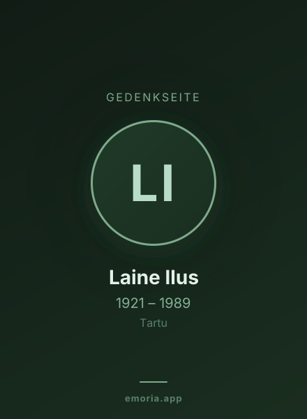 Gedenkportrait von Laine Ilus