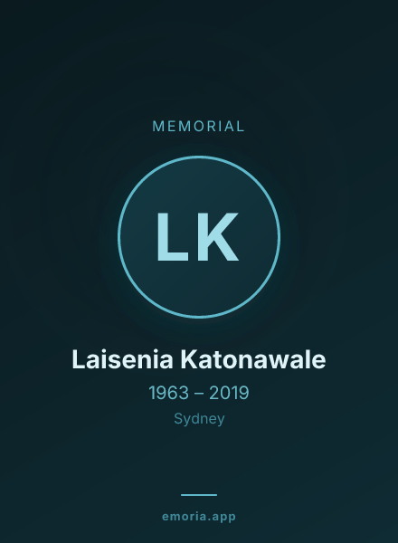 Memorial portrait of Laisenia Katonawale