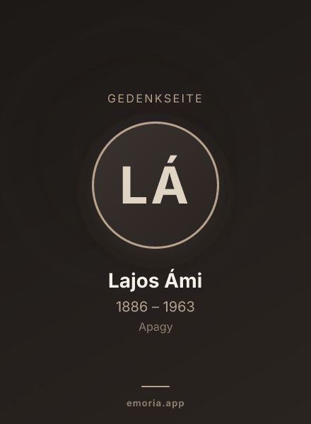 Gedenkportrait von Lajos Ámi