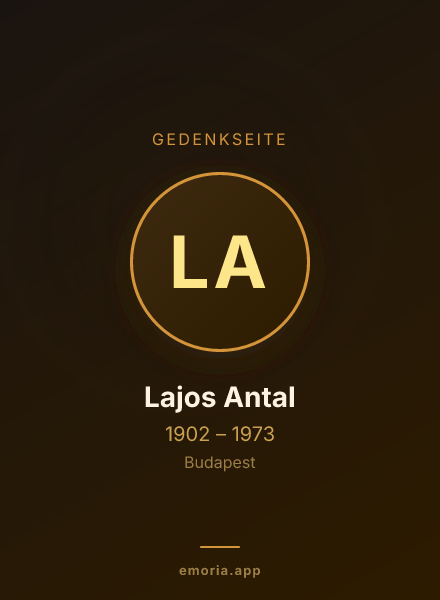 Gedenkportrait von Lajos Antal