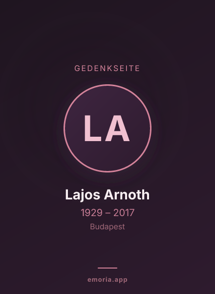Gedenkportrait von Lajos Arnoth