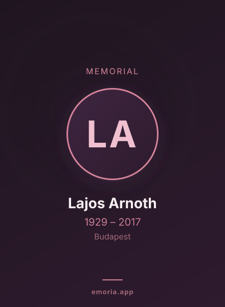 Memorial portrait of Lajos Arnoth
