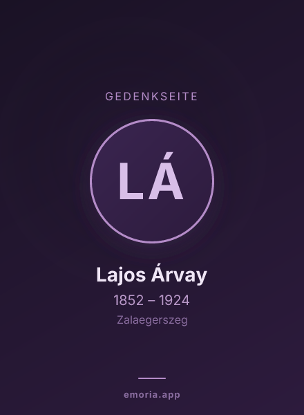 Gedenkportrait von Lajos Árvay