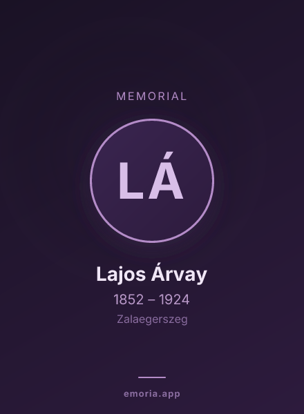 Memorial portrait of Lajos Árvay