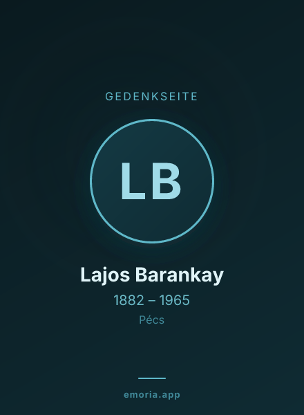 Gedenkportrait von Lajos Barankay