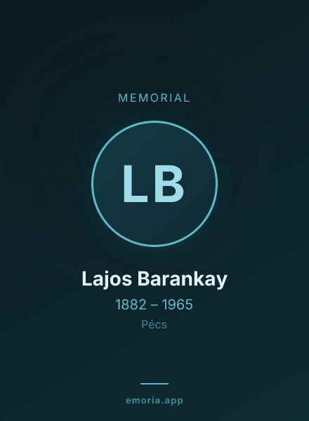 Memorial portrait of Lajos Barankay