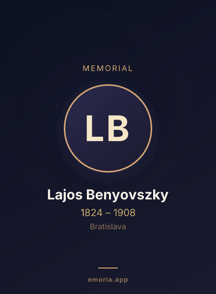Memorial portrait of Lajos Benyovszky