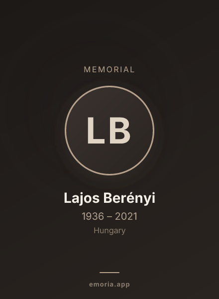 Memorial portrait of Lajos Berényi