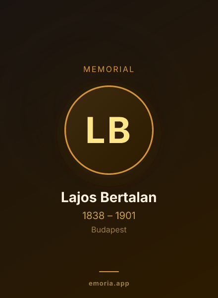 Memorial portrait of Lajos Bertalan