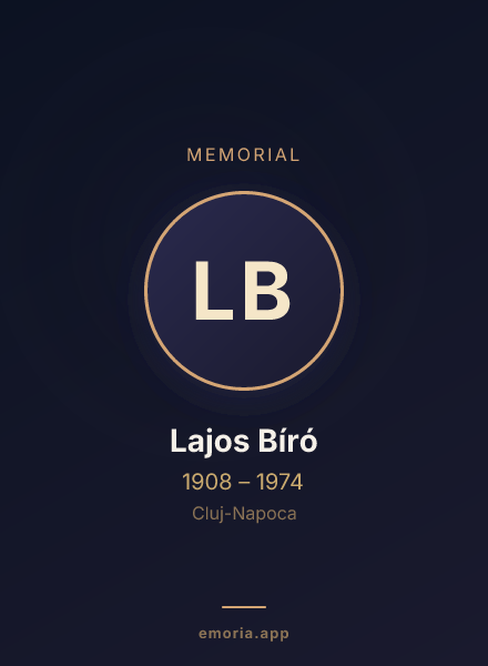 Memorial portrait of Lajos Bíró