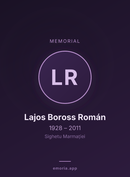 Memorial portrait of Lajos Boross Román