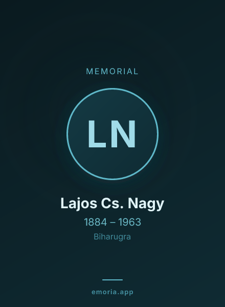 Memorial portrait of Lajos Cs. Nagy