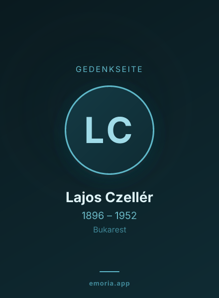 Gedenkportrait von Lajos Czellér