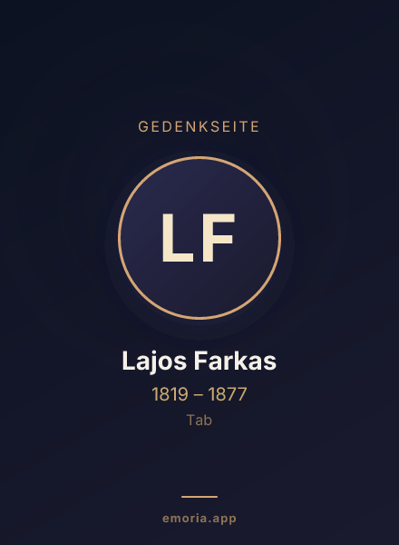 Gedenkportrait von Lajos Farkas