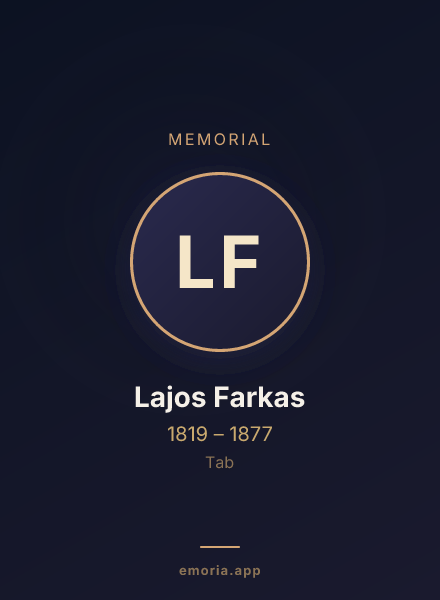Memorial portrait of Lajos Farkas