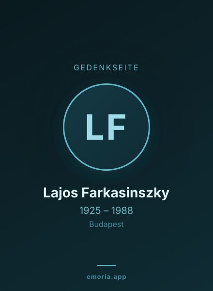 Gedenkportrait von Lajos Farkasinszky