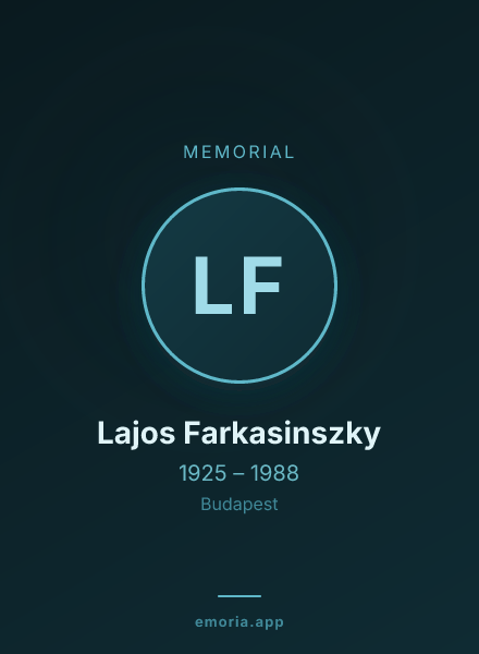 Memorial portrait of Lajos Farkasinszky