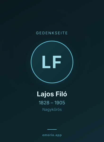 Gedenkportrait von Lajos Filó