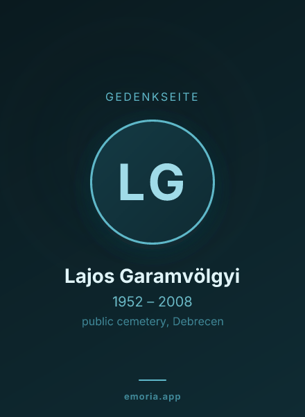 Gedenkportrait von Lajos Garamvölgyi