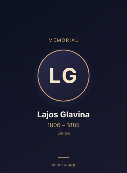 Memorial portrait of Lajos Glavina