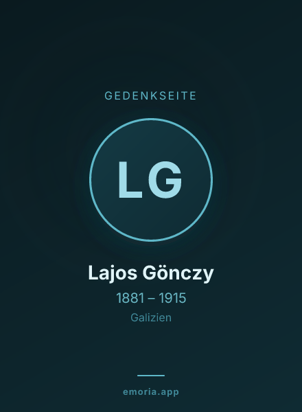 Gedenkportrait von Lajos Gönczy