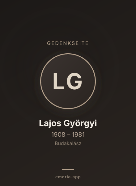 Gedenkportrait von Lajos Györgyi