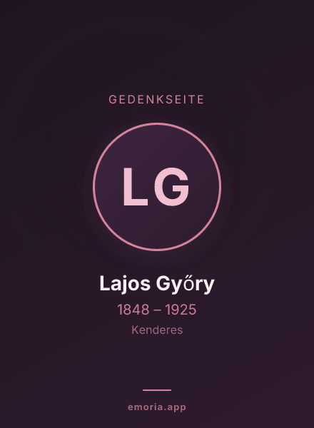 Gedenkportrait von Lajos Győry
