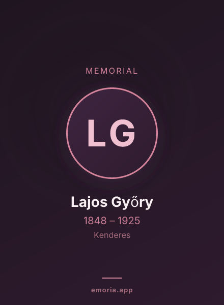 Memorial portrait of Lajos Győry
